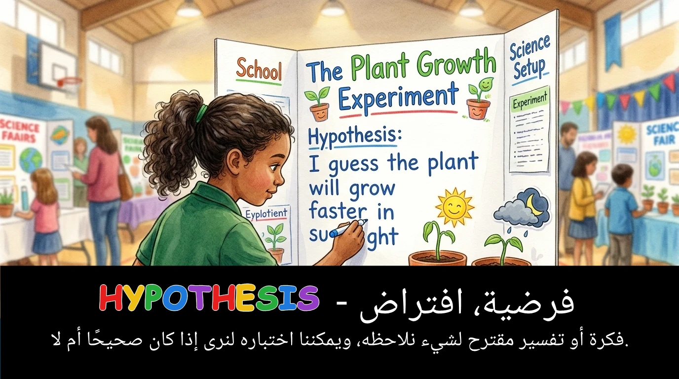 Arabic Illustration for hypothesis
